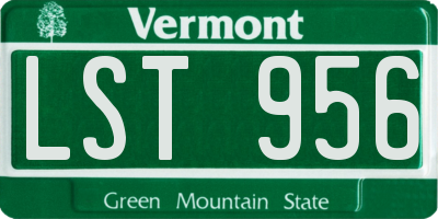 VT license plate LST956