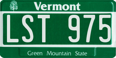 VT license plate LST975