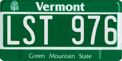 VT license plate LST976