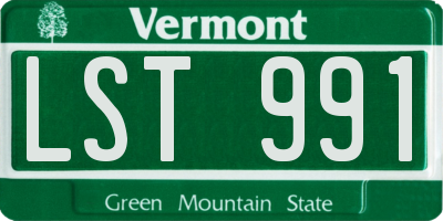 VT license plate LST991