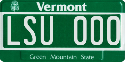 VT license plate LSU000