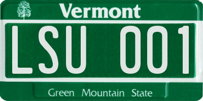 VT license plate LSU001