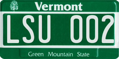 VT license plate LSU002