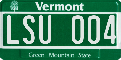 VT license plate LSU004