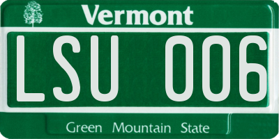 VT license plate LSU006