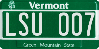 VT license plate LSU007