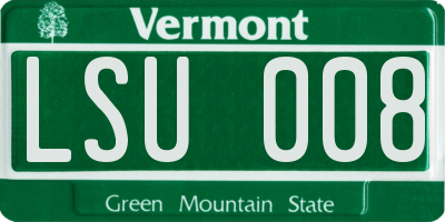 VT license plate LSU008