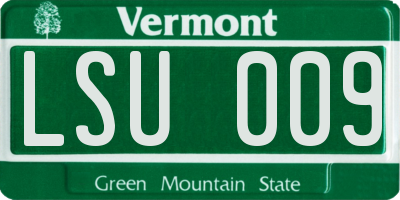 VT license plate LSU009