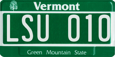 VT license plate LSU010