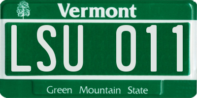 VT license plate LSU011