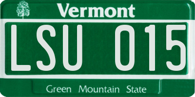 VT license plate LSU015