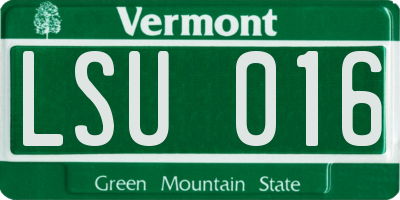 VT license plate LSU016