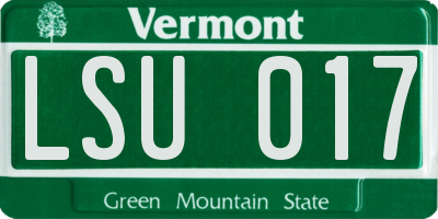 VT license plate LSU017