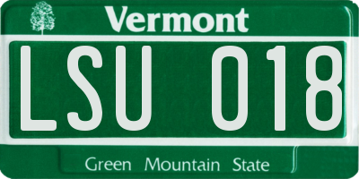 VT license plate LSU018