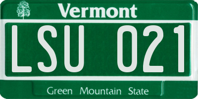 VT license plate LSU021