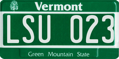 VT license plate LSU023