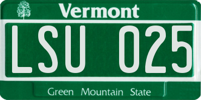 VT license plate LSU025
