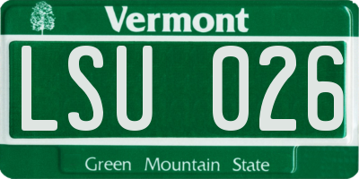 VT license plate LSU026