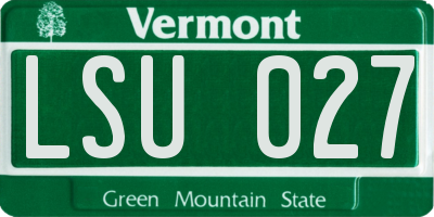 VT license plate LSU027