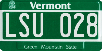 VT license plate LSU028
