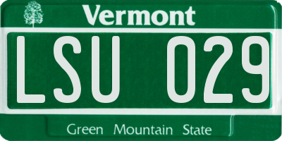 VT license plate LSU029
