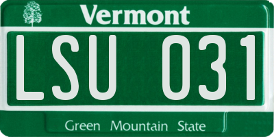 VT license plate LSU031