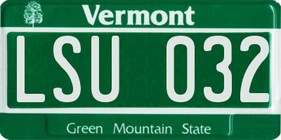 VT license plate LSU032