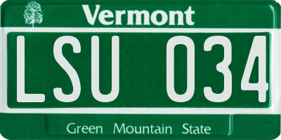 VT license plate LSU034
