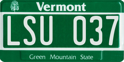 VT license plate LSU037