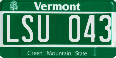 VT license plate LSU043