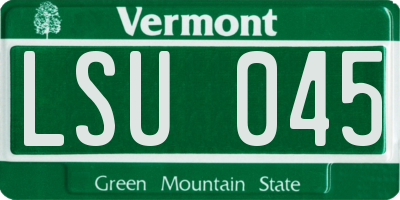 VT license plate LSU045