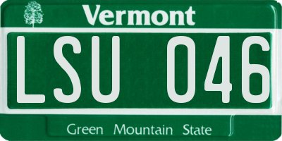 VT license plate LSU046