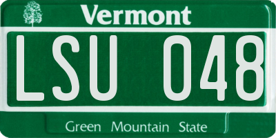 VT license plate LSU048