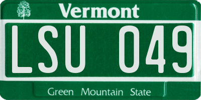 VT license plate LSU049