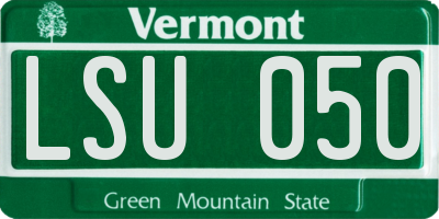 VT license plate LSU050