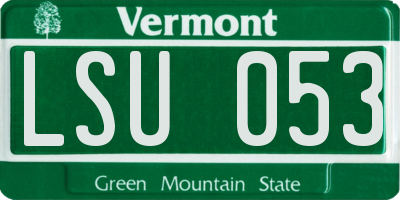 VT license plate LSU053