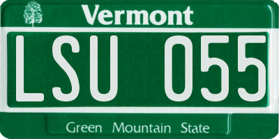 VT license plate LSU055