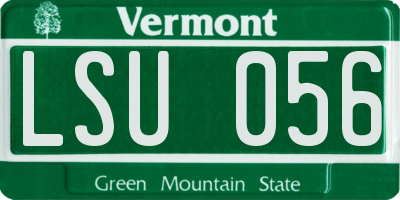 VT license plate LSU056