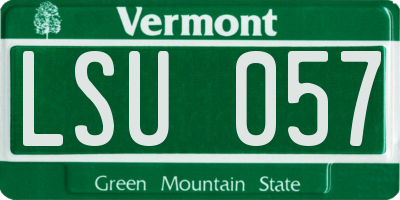 VT license plate LSU057