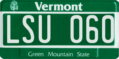 VT license plate LSU060