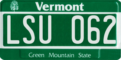 VT license plate LSU062