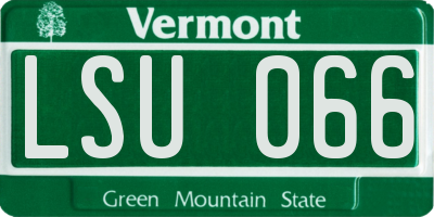 VT license plate LSU066