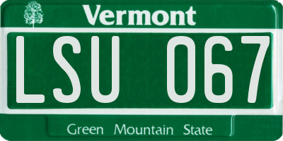 VT license plate LSU067