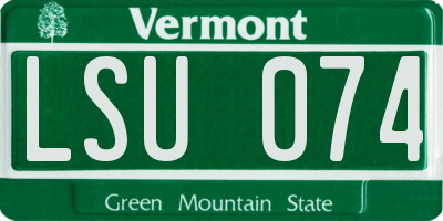 VT license plate LSU074