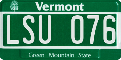VT license plate LSU076