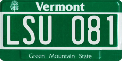 VT license plate LSU081