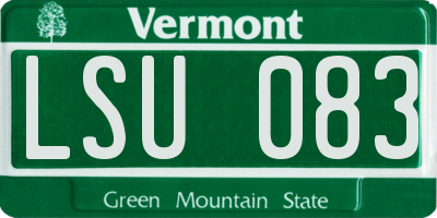 VT license plate LSU083
