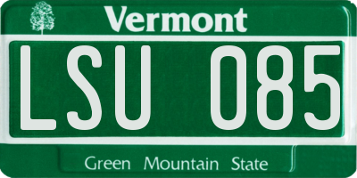 VT license plate LSU085