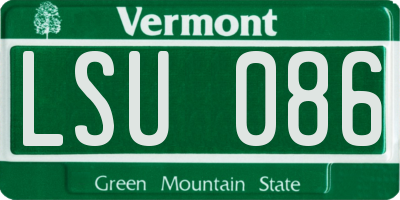 VT license plate LSU086