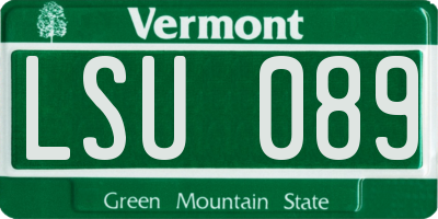 VT license plate LSU089